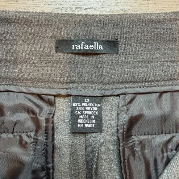 Rafaella Pants Women 12 Dress Pants Wide Leg Gray - Picture 4 of 9